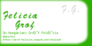 felicia grof business card